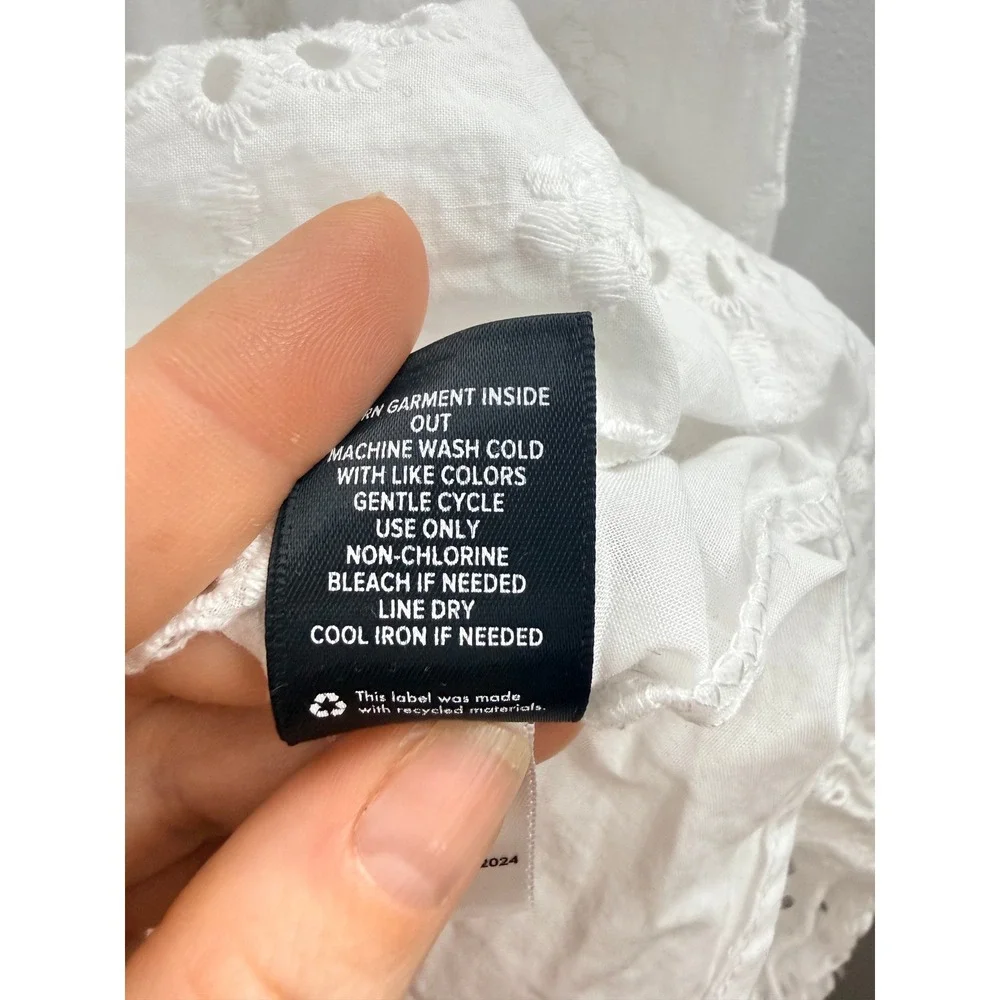 Torrid White Eyelet Cotton‎ Wrap Dress Plus Size 5 Boho Wedding Beachy Classic - Picture 9 of 12